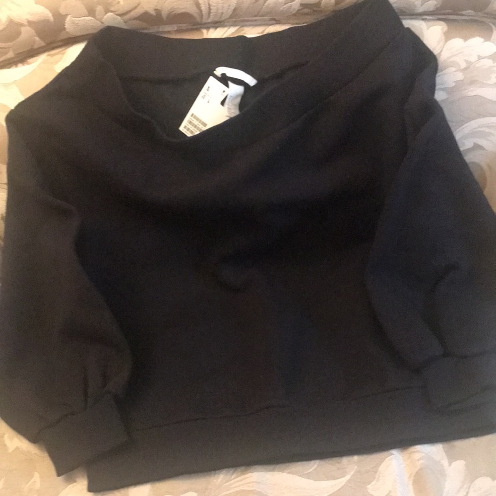 H&M Black Off-the-Shoulder Sweater